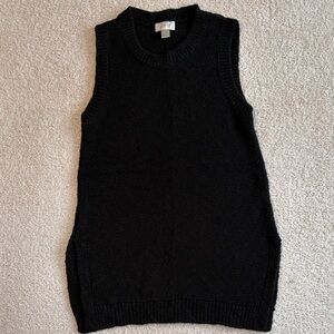 LOFT Black Sleeveless Sweater